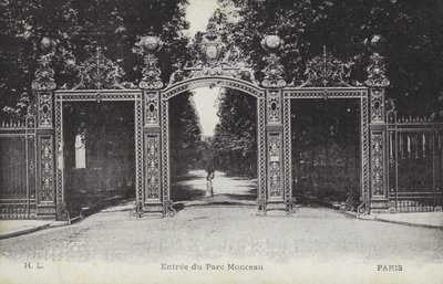 Ingresso, Parc Monceau, Parigi da French Photographer