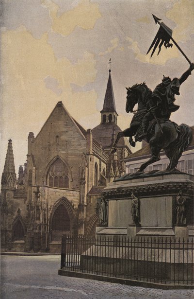 Falaise, Chiesa della Trinità e Statua di Guglielmo il Conquistatore da French Photographer