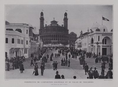 Padiglioni coloniali francesi e il Palais du Trocadero visti dal Pont d