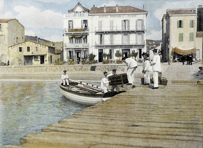Marina francese, fine XIX secolo: bagagli dei permessi - Bibl. des Arts Deco. da French Photographer