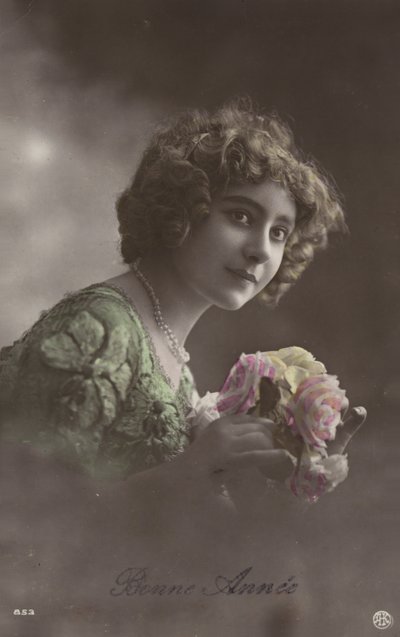 Ragazza con bouquet da French Photographer
