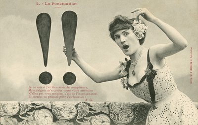 Ragazza con due punti esclamativi da French Photographer