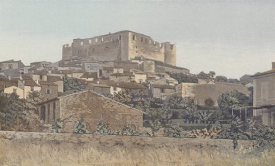 Gréoux, Rovine del castello fortificato dei Templari, lato S O da French Photographer