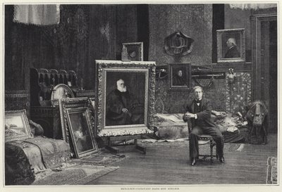 Jean-Joseph Benjamin-Constant nel suo atelier da French Photographer