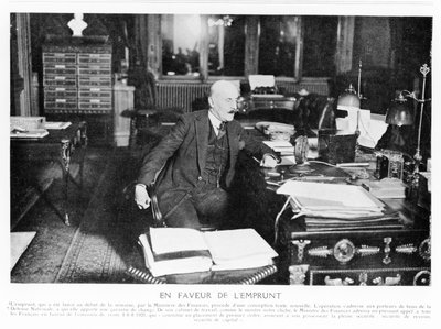 Joseph Caillaux che parla alla radio nel 1925, da Le Monde Illustré, 1925 da French Photographer