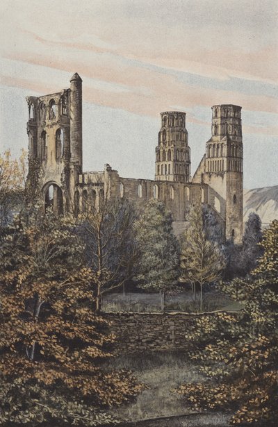 Jumieges, Antica abbazia, Insieme N E da French Photographer