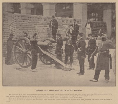 Difesa delle barricate di Place Vendôme da French Photographer
