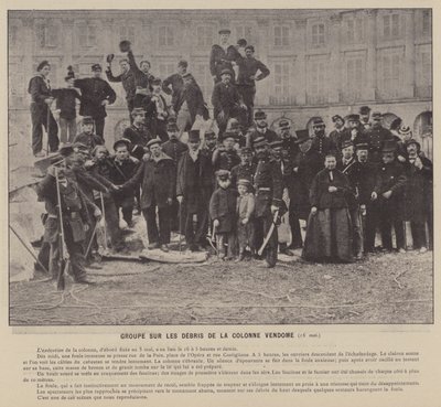 La Comune di Parigi, Gruppo sui Resti della Colonna Vendome da French Photographer