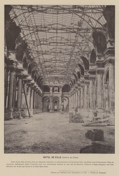 La Comune di Parigi, Hotel de Ville, Galleria delle Feste da French Photographer