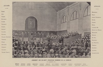 Giudizio dei diciassette principali membri della Comune, il 2 settembre 1871 da French Photographer