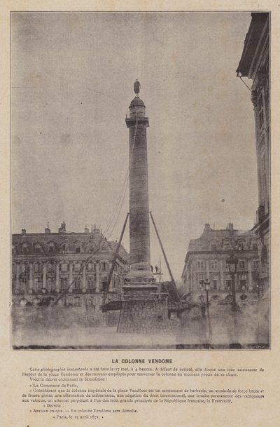 La Comune di Parigi, La Colonna Vendome da French Photographer
