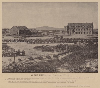 La Comune di Parigi, Il Forte di Issy, Marzo 1871, Vista panoramica, Lato ovest da French Photographer