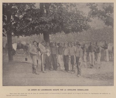 La Comune di Parigi, Il Giardino del Lussemburgo Occupato dalla Cavalleria Versagliese da French Photographer