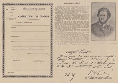 La Comune di Parigi, Louis-Eugene Varlin da French Photographer