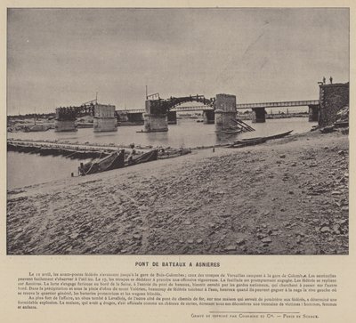 Ponte di barche ad Asnières da French Photographer