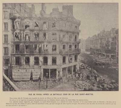 La Comune di Parigi, Rue de Rivoli Dopo la Battaglia, Angolo di Rue Saint-Martin da French Photographer