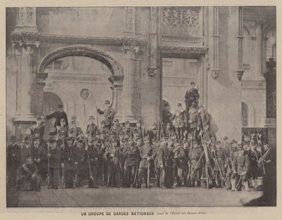 La Comune di Parigi, Un Gruppo di Guardie Nazionali, cortile della Scuola di Belle Arti da French Photographer