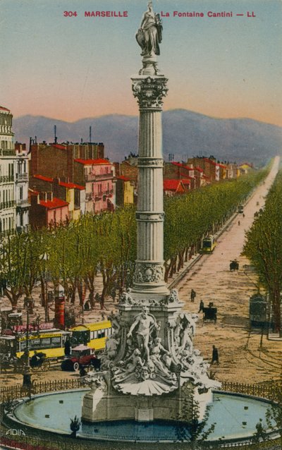 La Fontaine Cantini a Marsiglia. Costruita dallo scultore André Allar da French Photographer