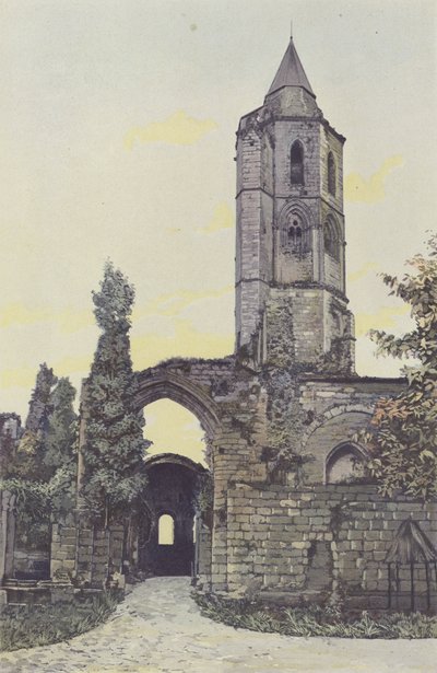 La Sauve, Antica Abbazia, Campanile della Chiesa da French Photographer