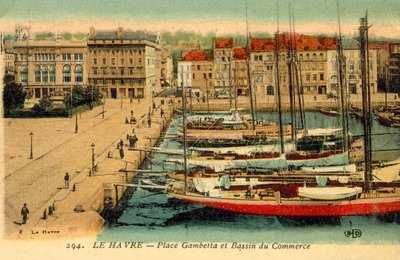 Le Havre, Place Gambetta, Bacino del Commercio da French Photographer