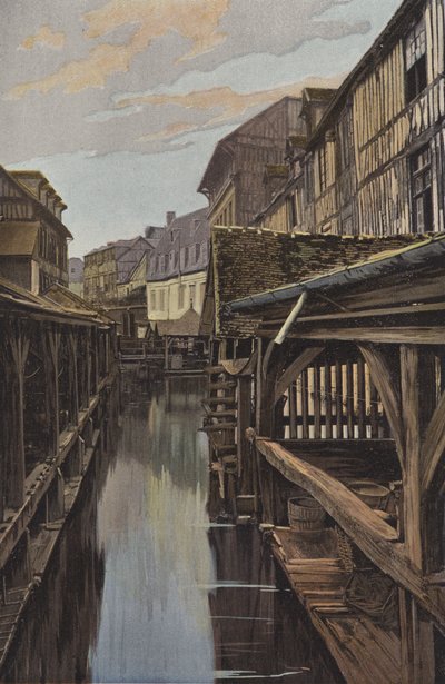 Louviers, Lavatoio e case in legno da French Photographer