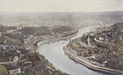 Lione, La Saône e il Ponte Serin, visti dalle alture di Fourvière da French Photographer