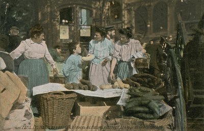 Bancarella al mercato di Les Halles a Parigi, Francia da French Photographer