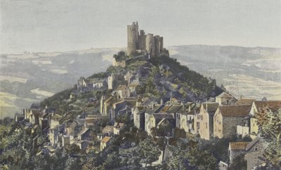 Najac, Vista generale della città e del castello da French Photographer