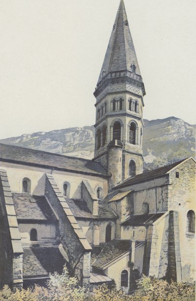 Nantua, Chiesa, Campanile e transetto Nord da French Photographer
