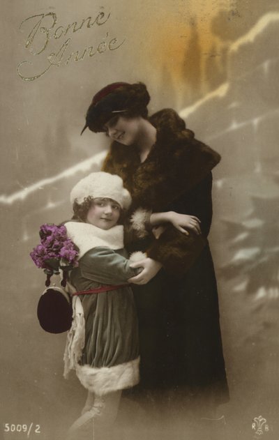 Biglietto di Capodanno con madre e figlia da French Photographer