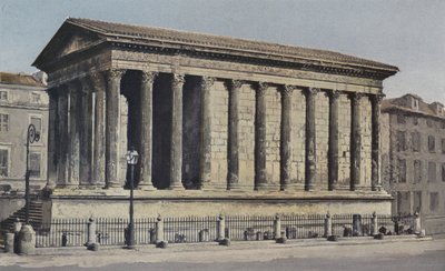 Nîmes, Maison Carrée (Museo degli antichi), insieme sud-ovest da French Photographer