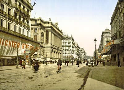 Palais de la Bourse su La Canebière a Marsiglia, pub. c.1900 da French Photographer