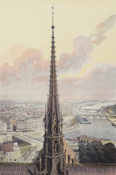 Parigi, guglia di Notre-Dame, vista presa dalla Torre Sud da French Photographer