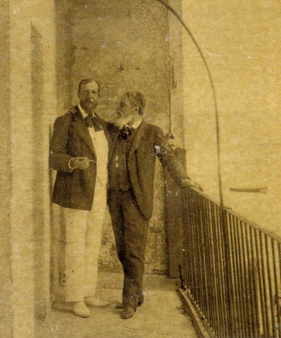 Paul Deroulede (1846-1914) e Jean Sully Mounet detto Mouney-Sully (Mounet Sully) (1841-1916) a San Sebastian da French Photographer