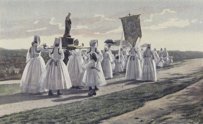 Ploare, Perdono, Processione nella campagna da French Photographer