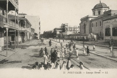 Port-Said, Egitto: Via Lesseps da French Photographer