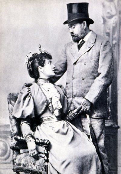 Ritratto di Emile Zola e Jeanne Rozerot da French Photographer