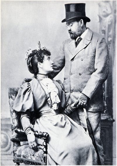 Ritratto di Emile Zola e Jeanne Rozerot da French Photographer