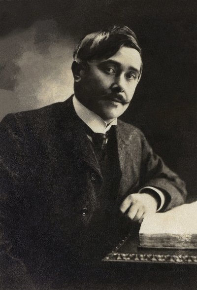 Ritratto di Maurice Maeterlinck (1862-1949), drammaturgo, saggista, poeta belga francofono. da French Photographer