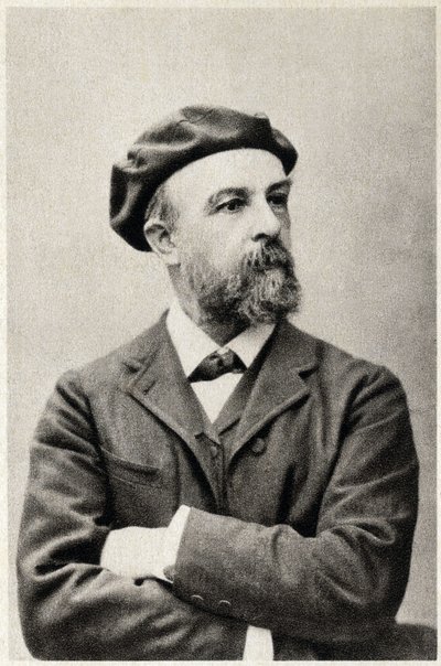 Ritratto di Odilon Redon (1840-1916), pittore francese. Fotografia da French Photographer