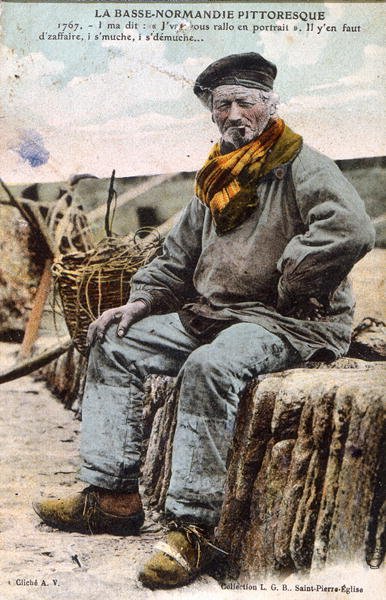Cartolina dalla Normandia raffigurante un vecchio lupo di mare, c.1914 da French Photographer