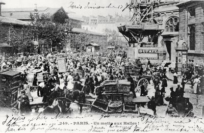 Cartolina di Les Halles, Parigi, prima del 1914 da French Photographer