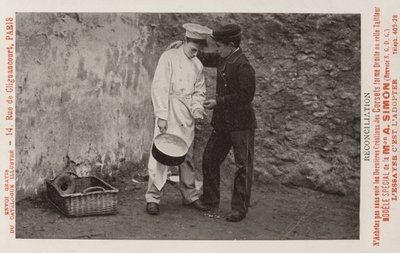 Riconciliazione tra due ragazzi che lavorano in hotel o ristorante da French Photographer