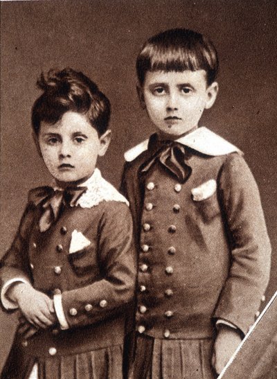 Robert e Marcel Proust bambini nel 1877 da French Photographer