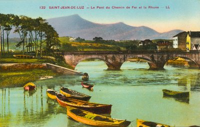Saint-Jean-de-Luz, Il ponte ferroviario e la Rhune da French Photographer