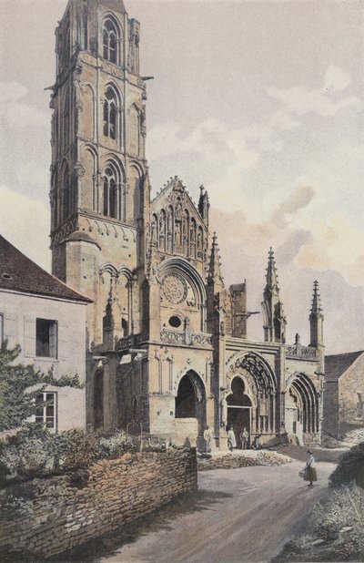 Saint-Pere-sous-Vezelay, Chiesa, facciata N O (prima del restauro) da French Photographer