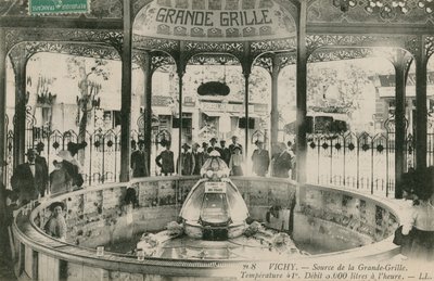 Fonte della sorgente Grand Grille a Vichy da French Photographer