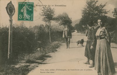 Souvenir del confine franco-tedesco. Cartolina inviata nel 1913. da French Photographer