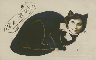 Gatto surreale, con il volto di una bella ragazza da French Photographer