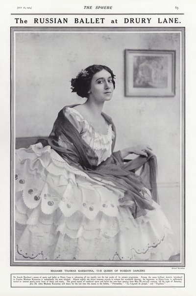 Tamara Karsavina, ballerina russa da French Photographer